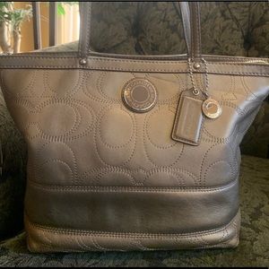 Beautiful Gold Coach Shoulder Bag